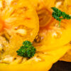 salad tomato yellow slice Cooking appetizer meal food snack on t Pomodoro Azoychka